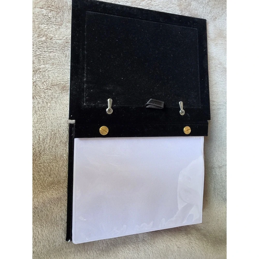 International Silver Co Onyx Jeweltone Photo Album 4x6 100 Photos Art Deco